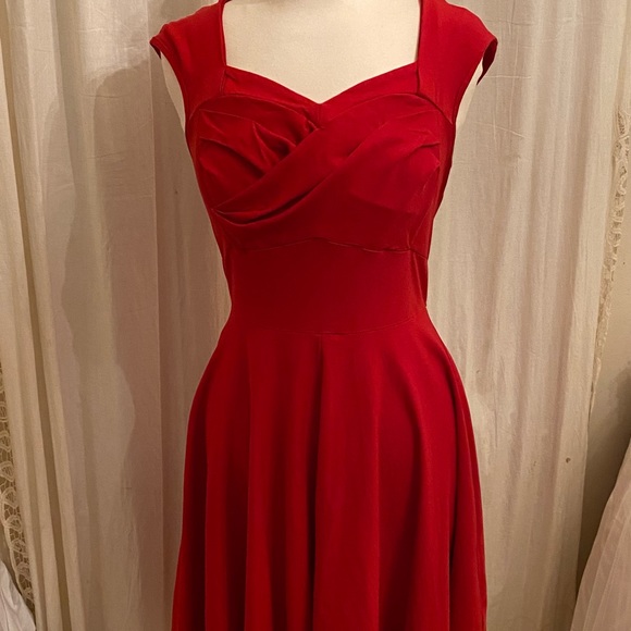 Women’s red MUXXN dress size L, retro style - Picture 2 of 8